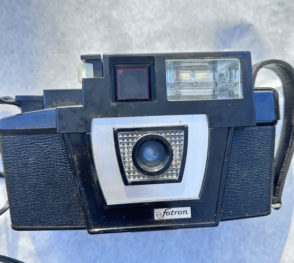 Vintage Traid Fotron Camera with Case Untested With Charger Cord & Case